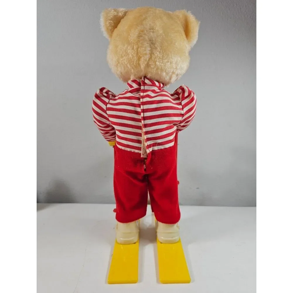 Vintage Merry Skier Animated Skiing Bear Plays‎ Music With Box - As Is  - Read
